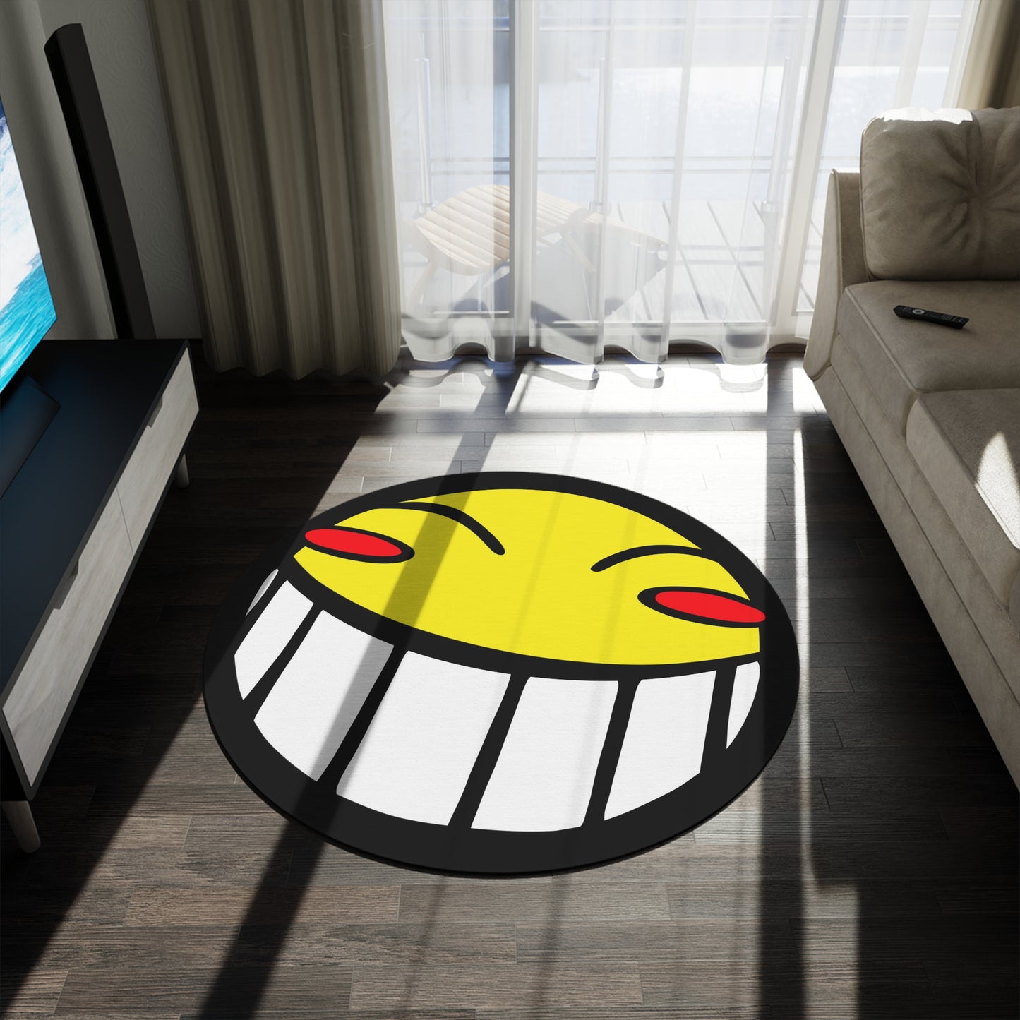 Radical Hacker round rug