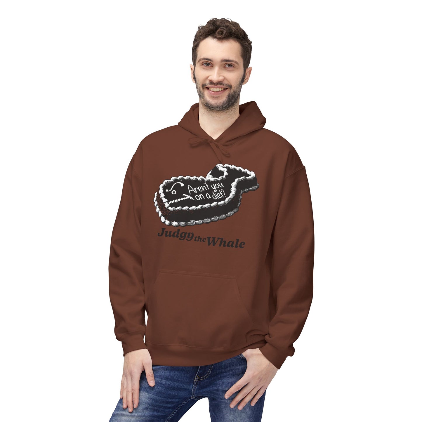 Judgy the Whale pullover hoodie