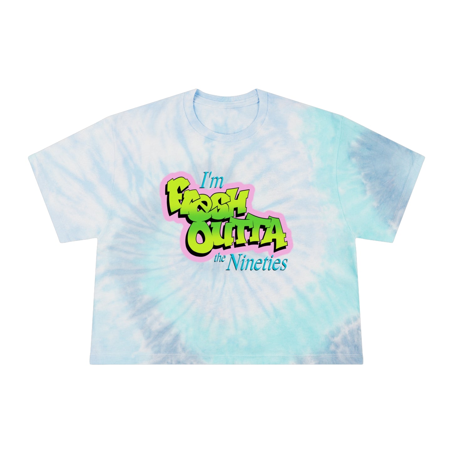 Fresh Outta the Nineties tie-dye crop t-shirt