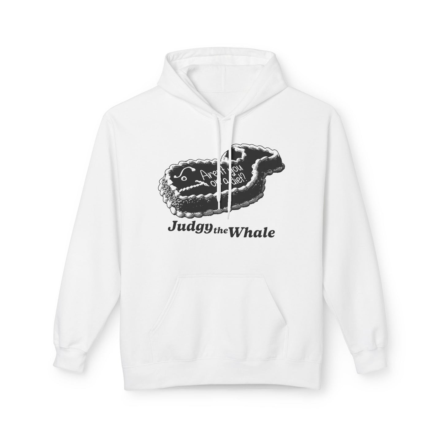 Judgy the Whale pullover hoodie