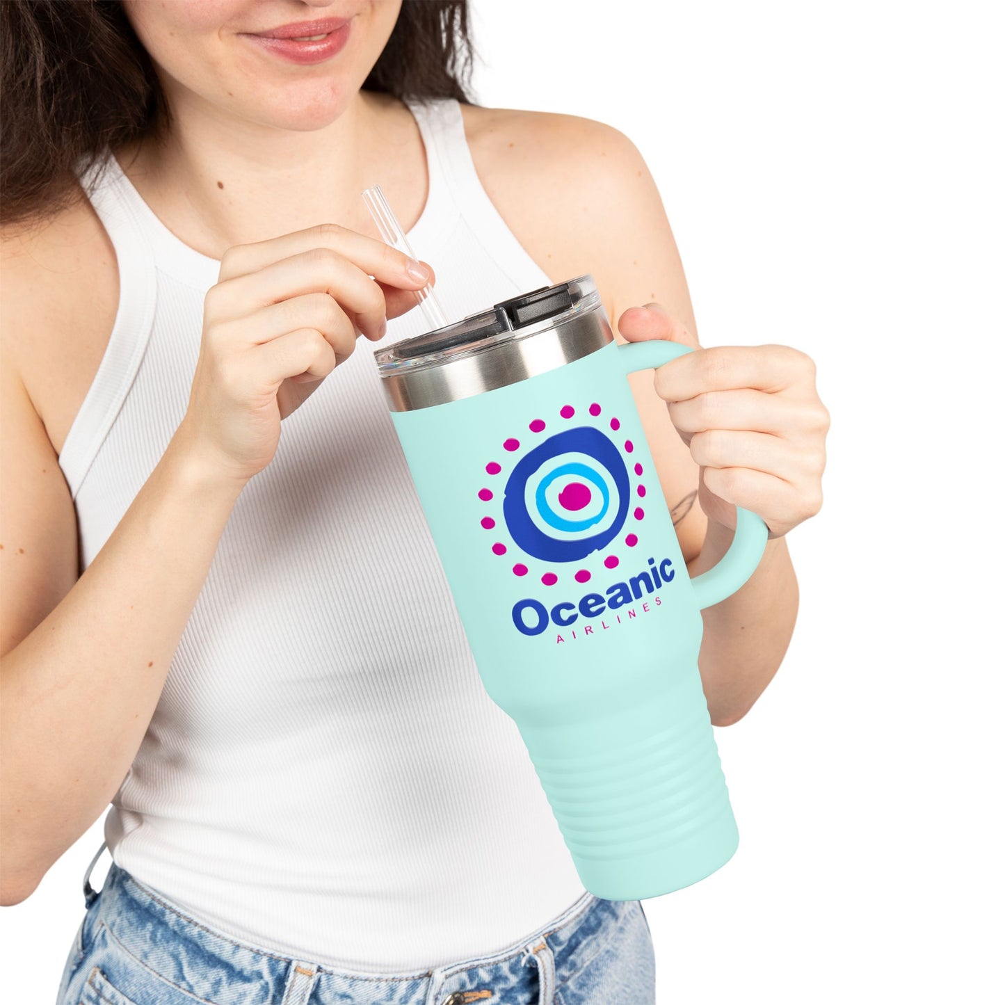 Oceanic Airlines travel mug