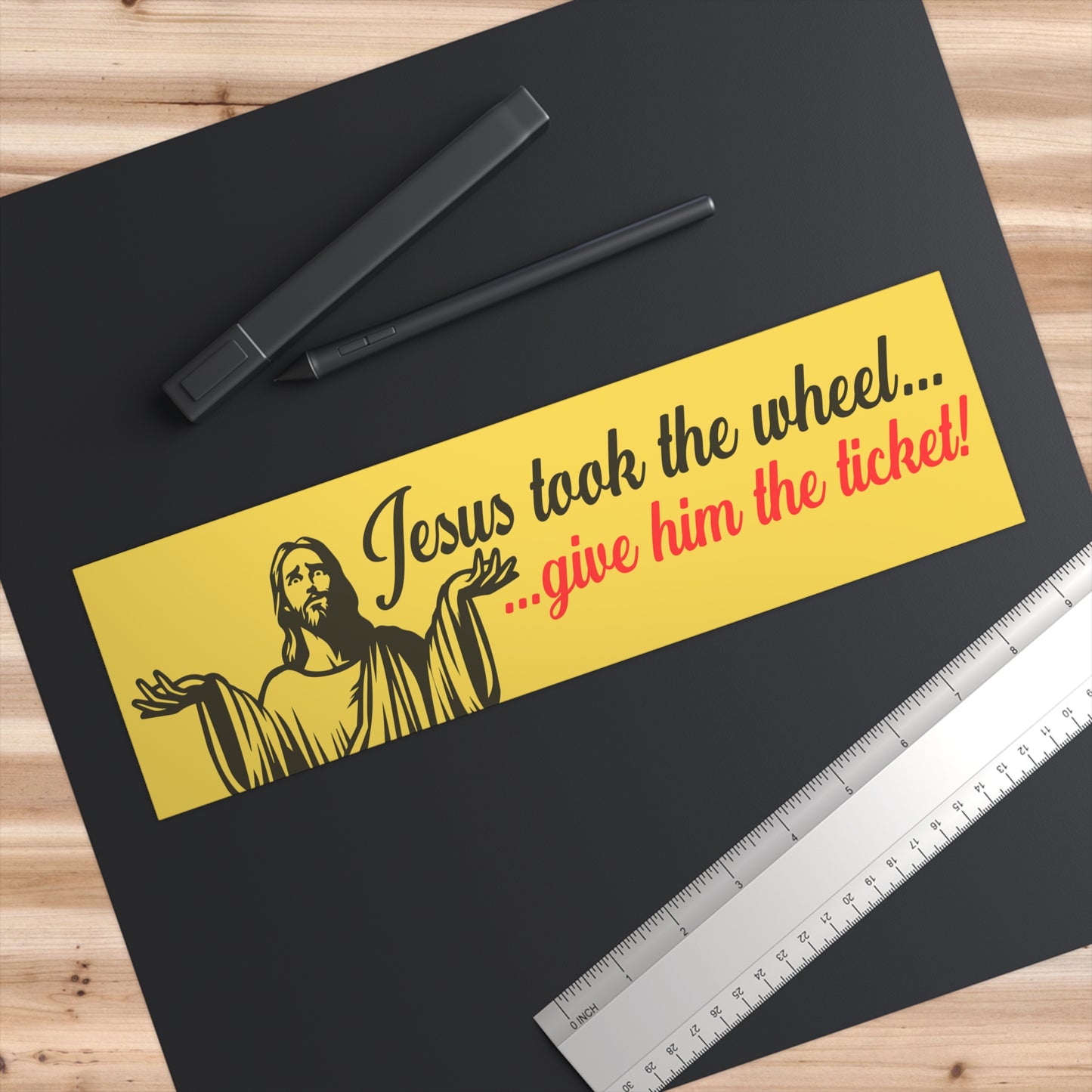 Jesus Took the Wheel bumper sticker