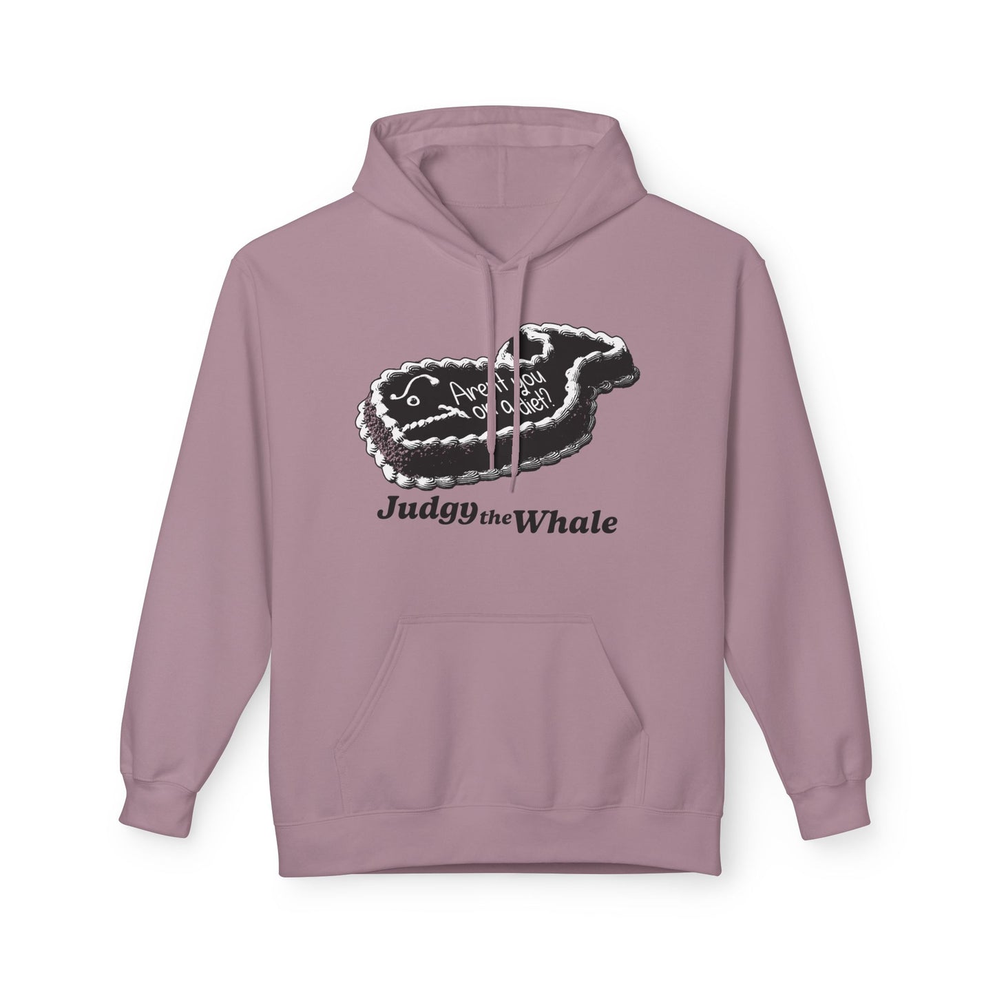 Judgy the Whale pullover hoodie