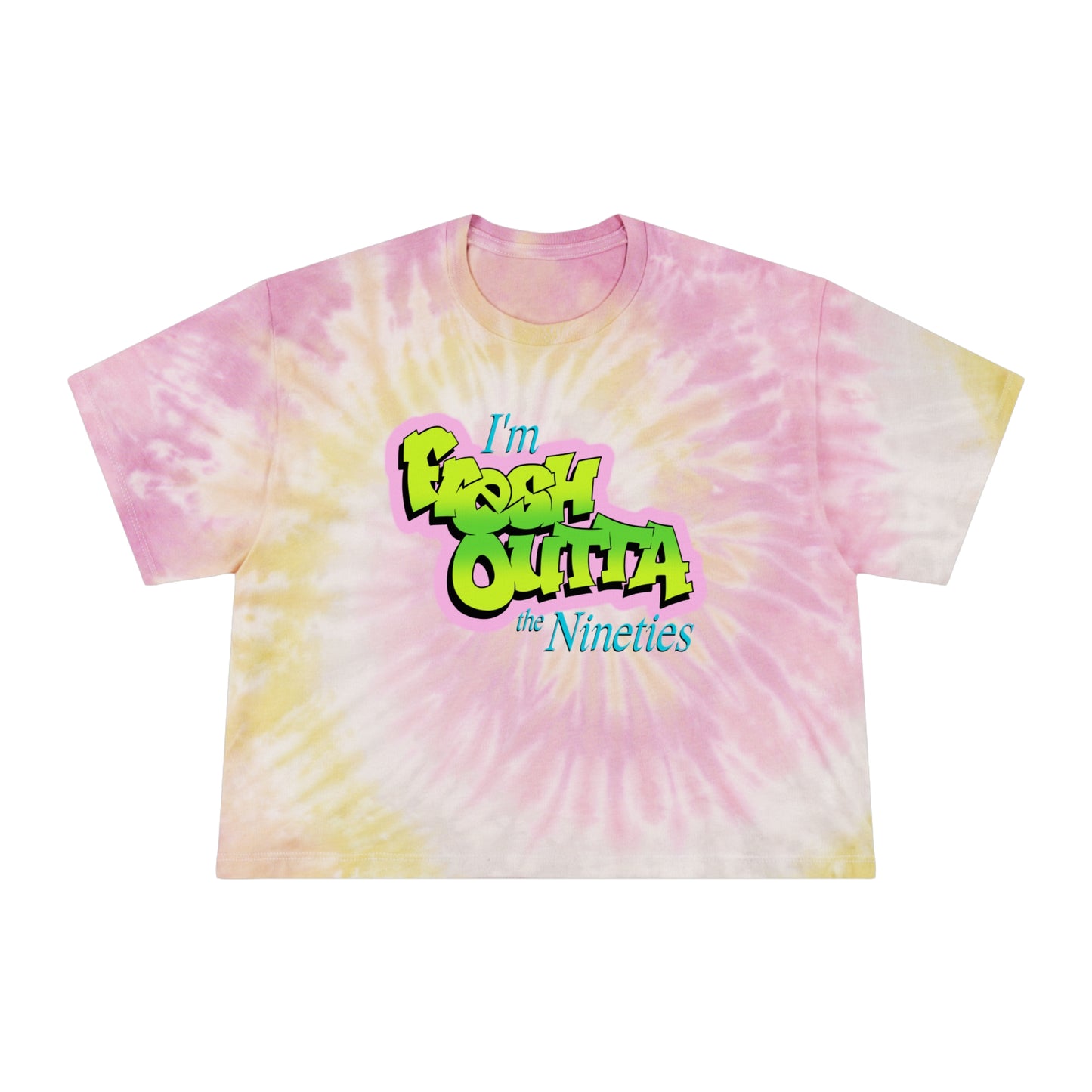 Fresh Outta the Nineties tie-dye crop t-shirt