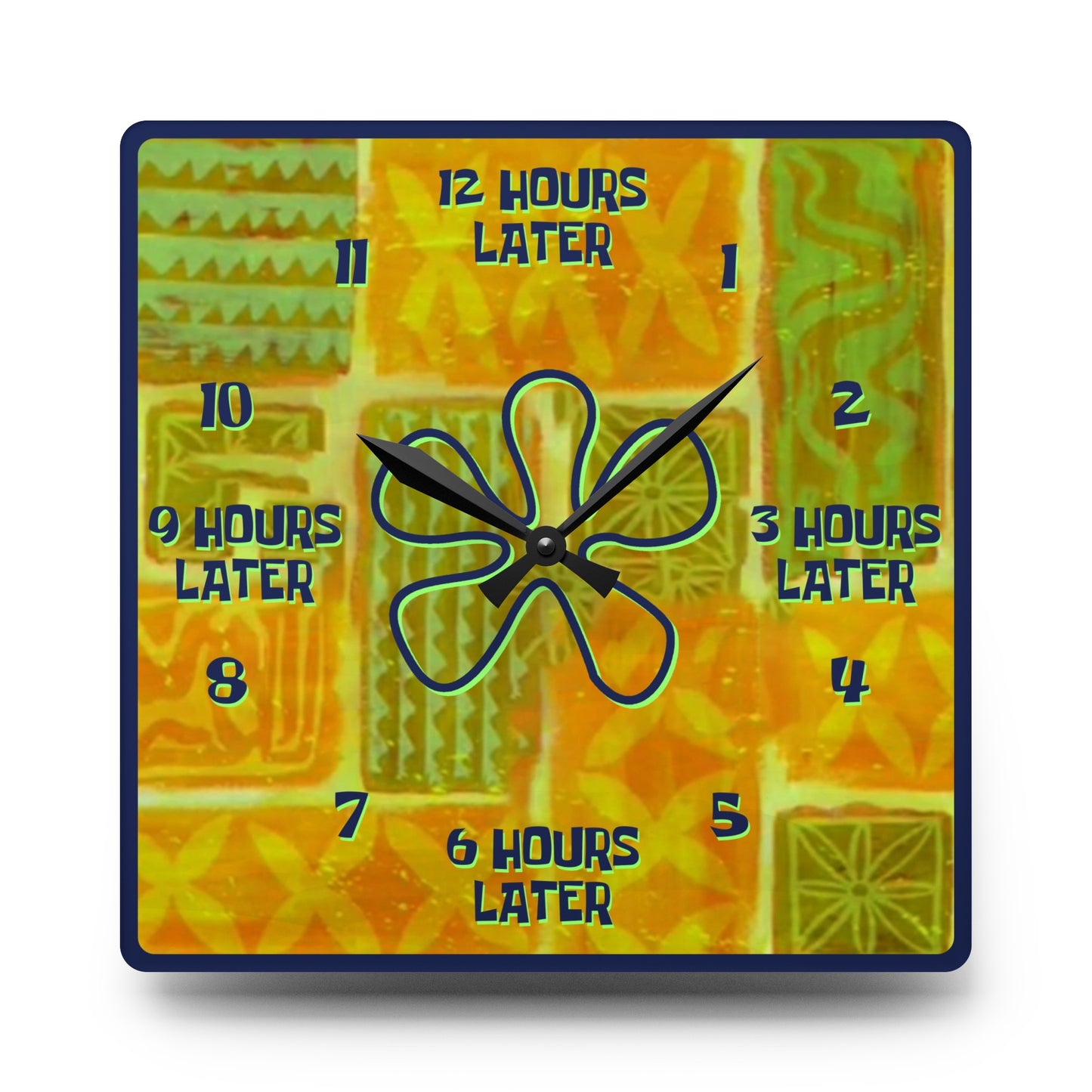 12 Hours Later YELLOW CARD wall clock