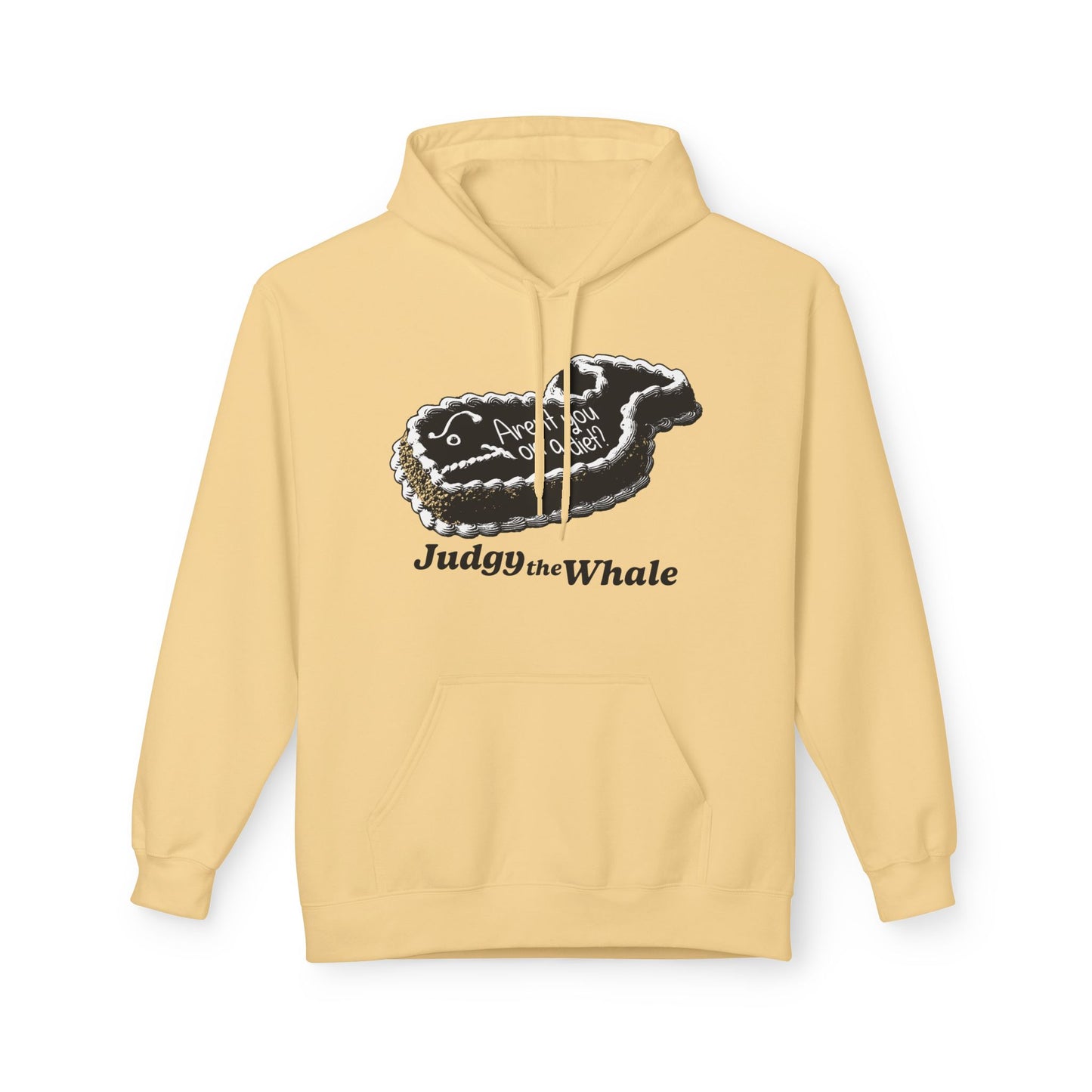 Judgy the Whale pullover hoodie