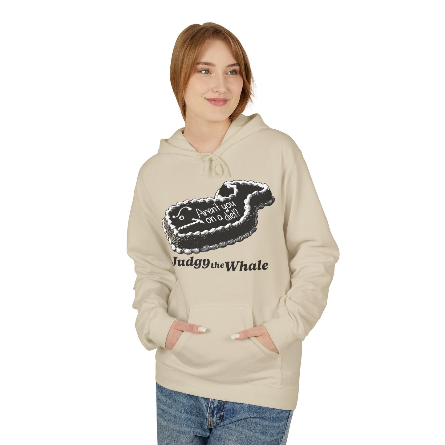 Judgy the Whale pullover hoodie