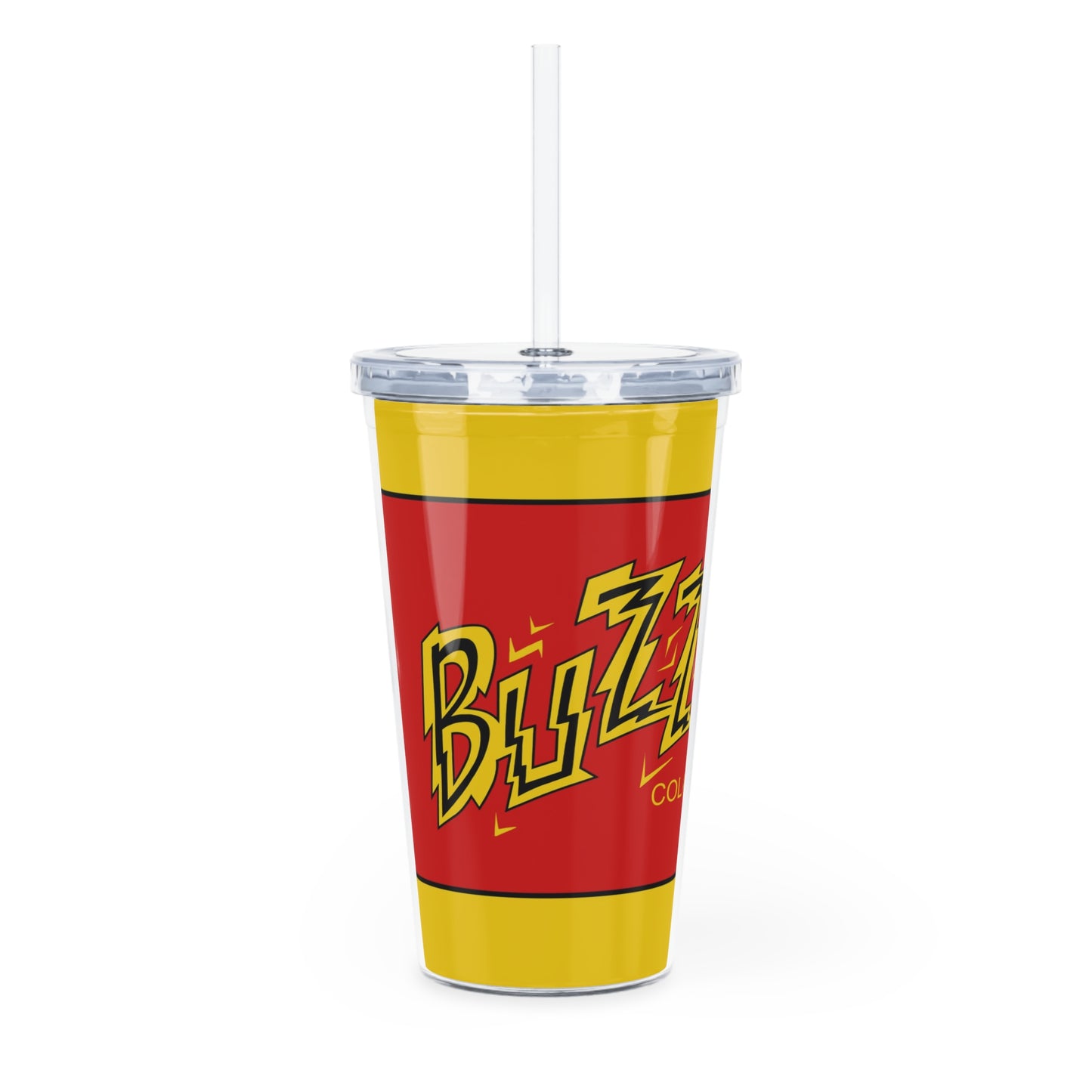 Buzz Cola plastic tumbler w/ straw