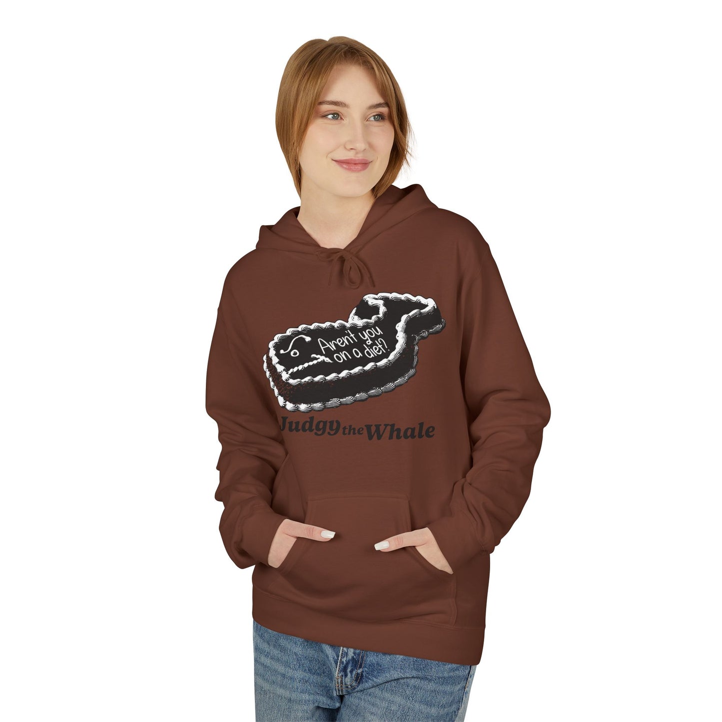 Judgy the Whale pullover hoodie