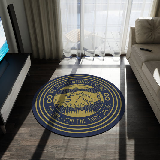 Two Oceans round rug