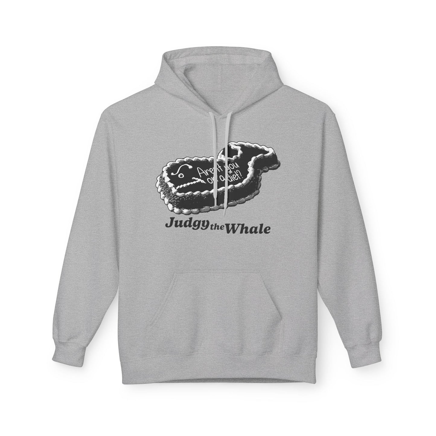 Judgy the Whale pullover hoodie