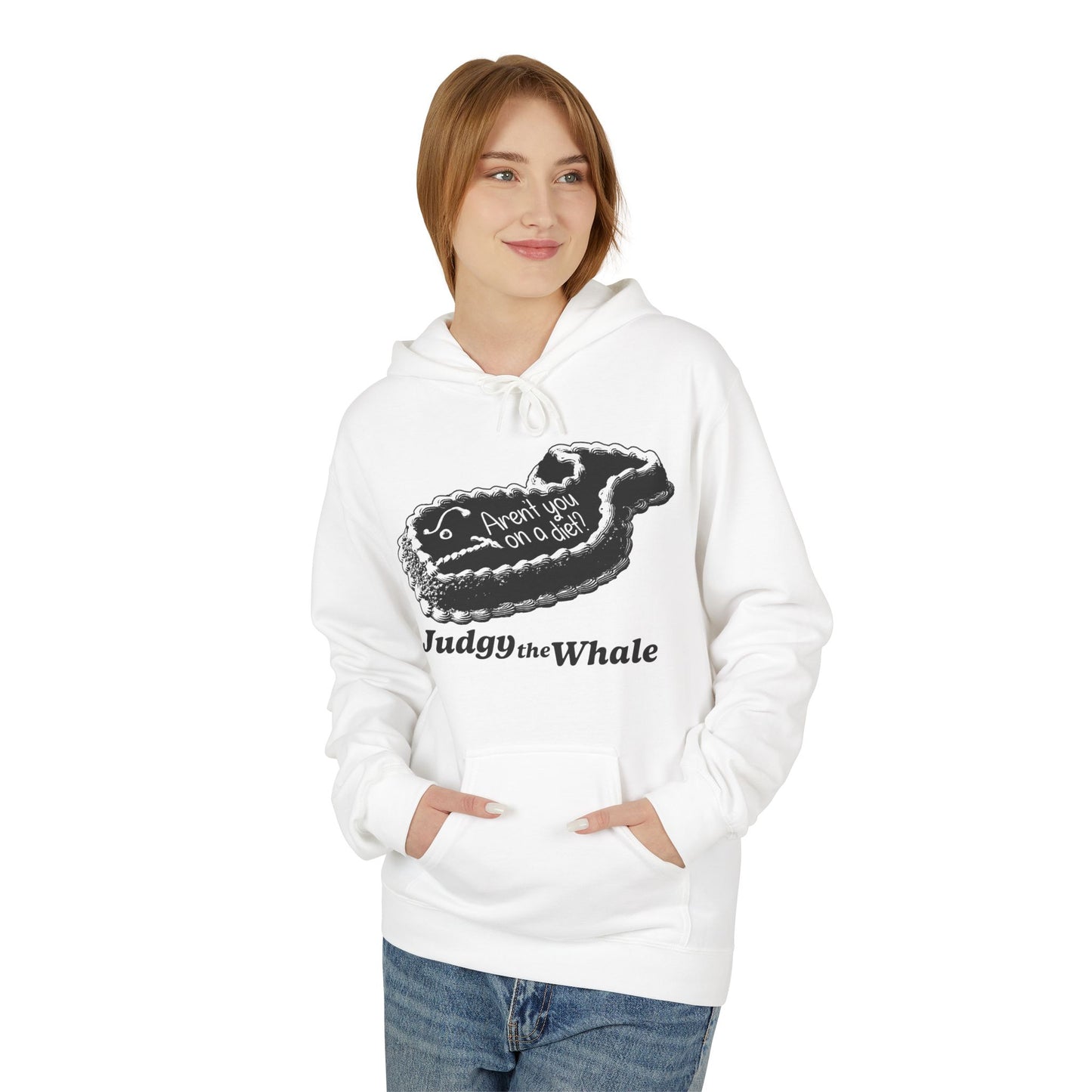 Judgy the Whale pullover hoodie