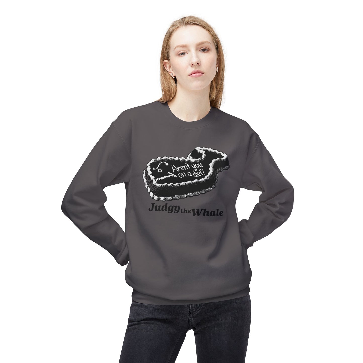 Judgy the Whale crewneck sweatshirt