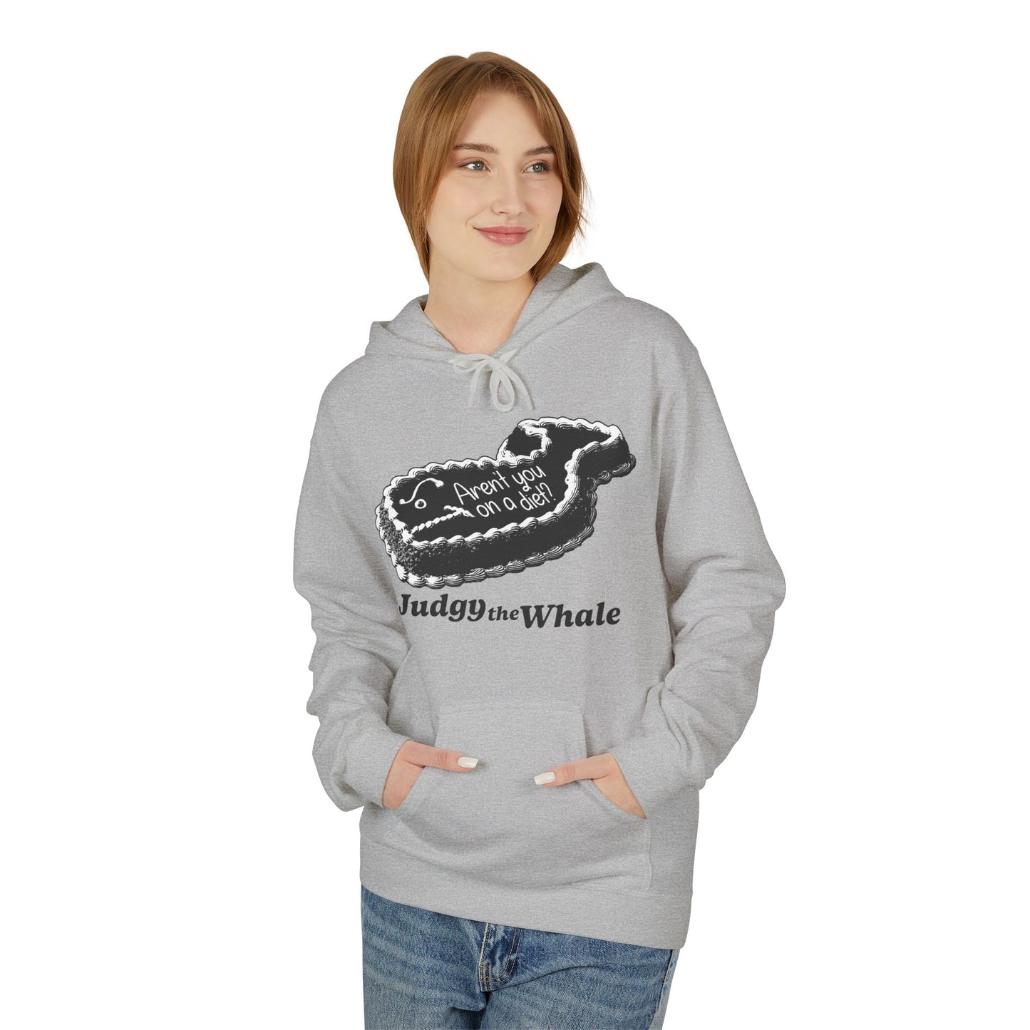 Judgy the Whale pullover hoodie