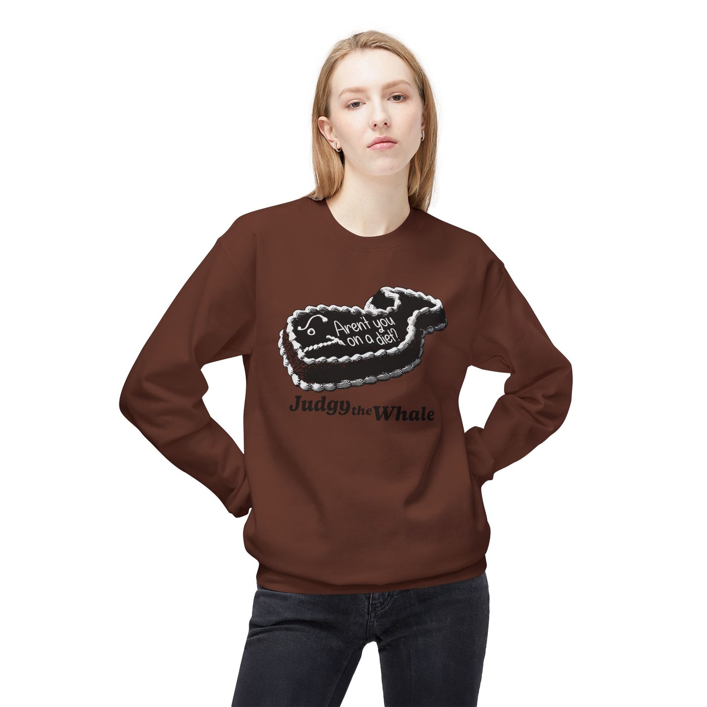 Judgy the Whale crewneck sweatshirt