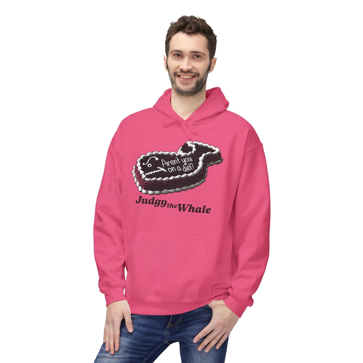 Judgy the Whale pullover hoodie