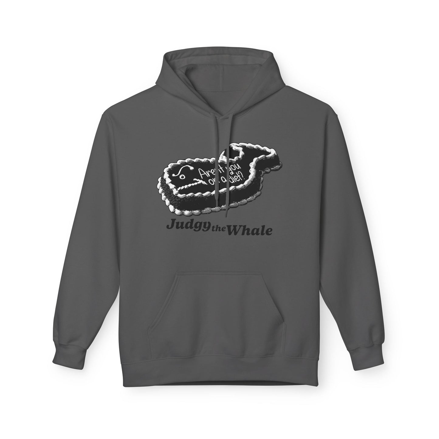 Judgy the Whale pullover hoodie