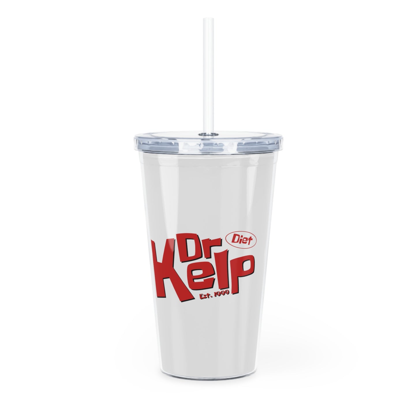 Diet Dr. Kelp plastic tumbler w/ straw