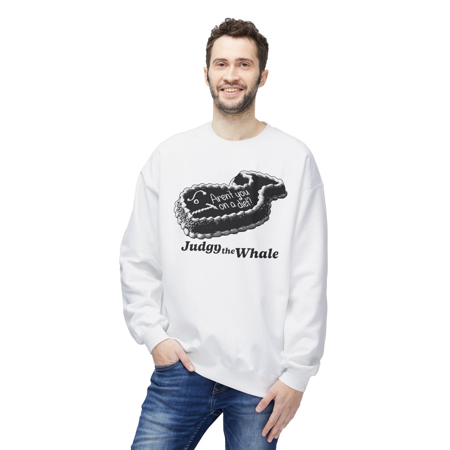 Judgy the Whale crewneck sweatshirt