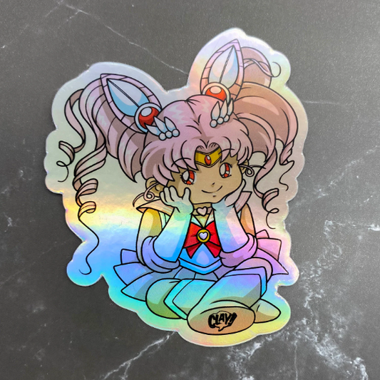 Chibi Brite holographic vinyl sticker