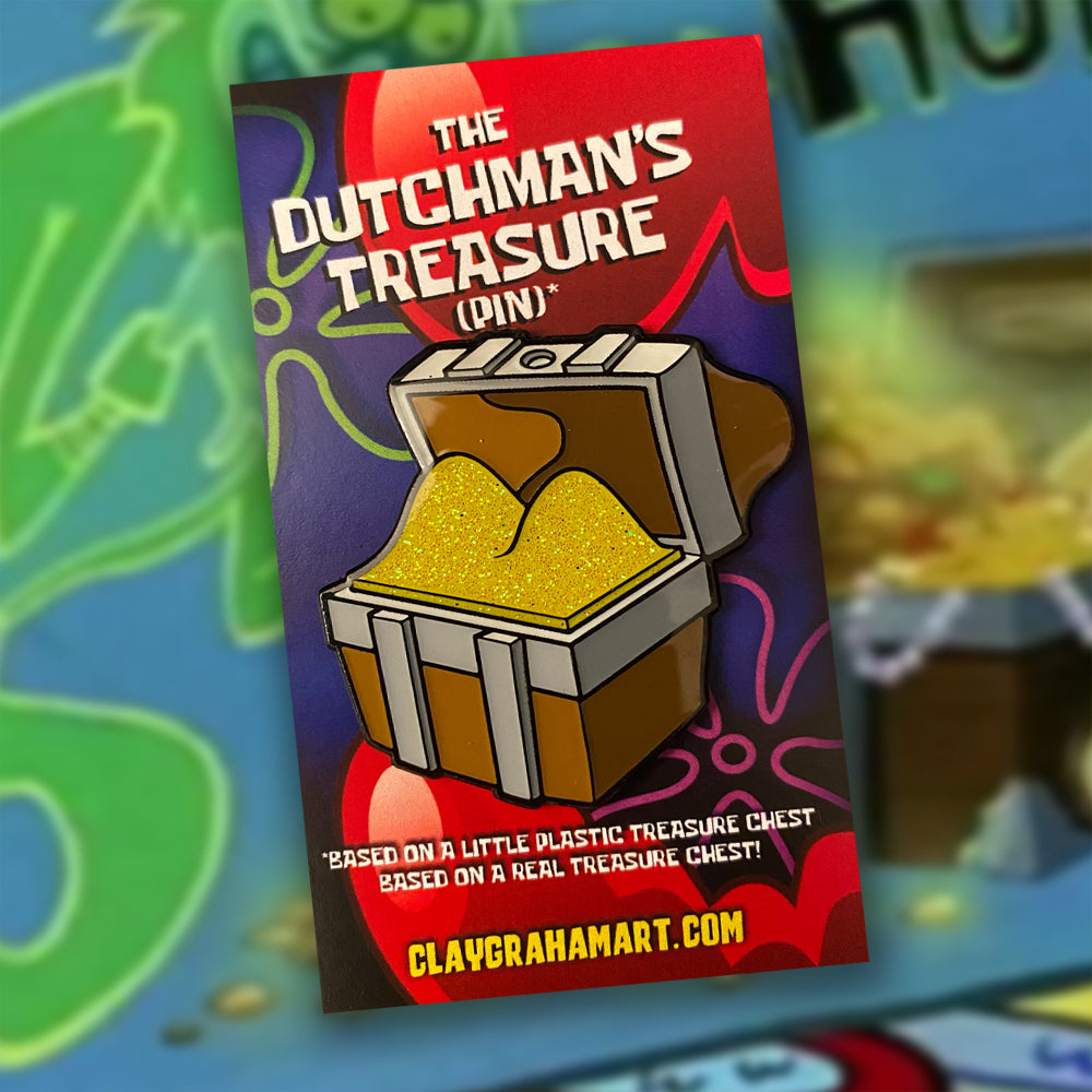 The Dutchman's Treasure 1.75" soft enamel pin