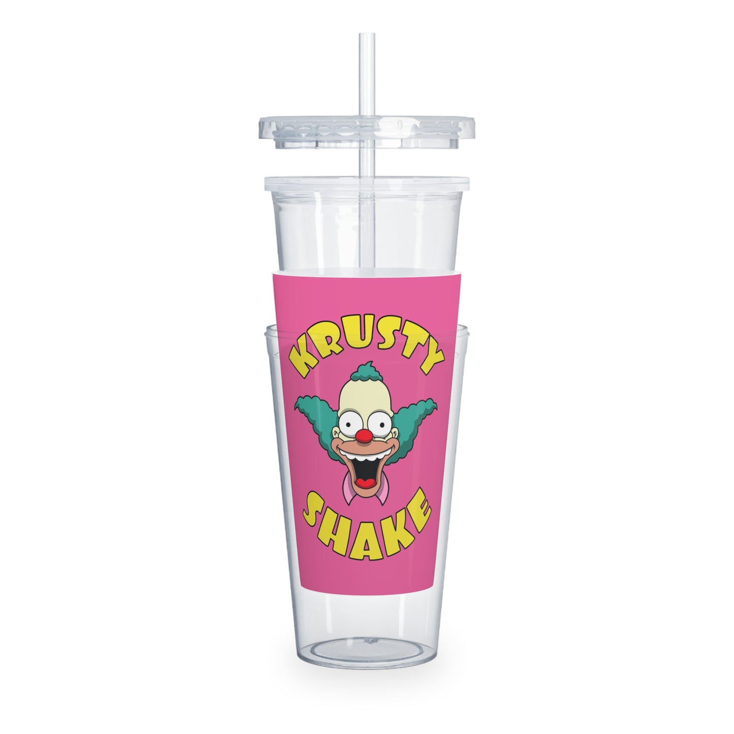 Krusty Shake plastic tumbler w/ straw