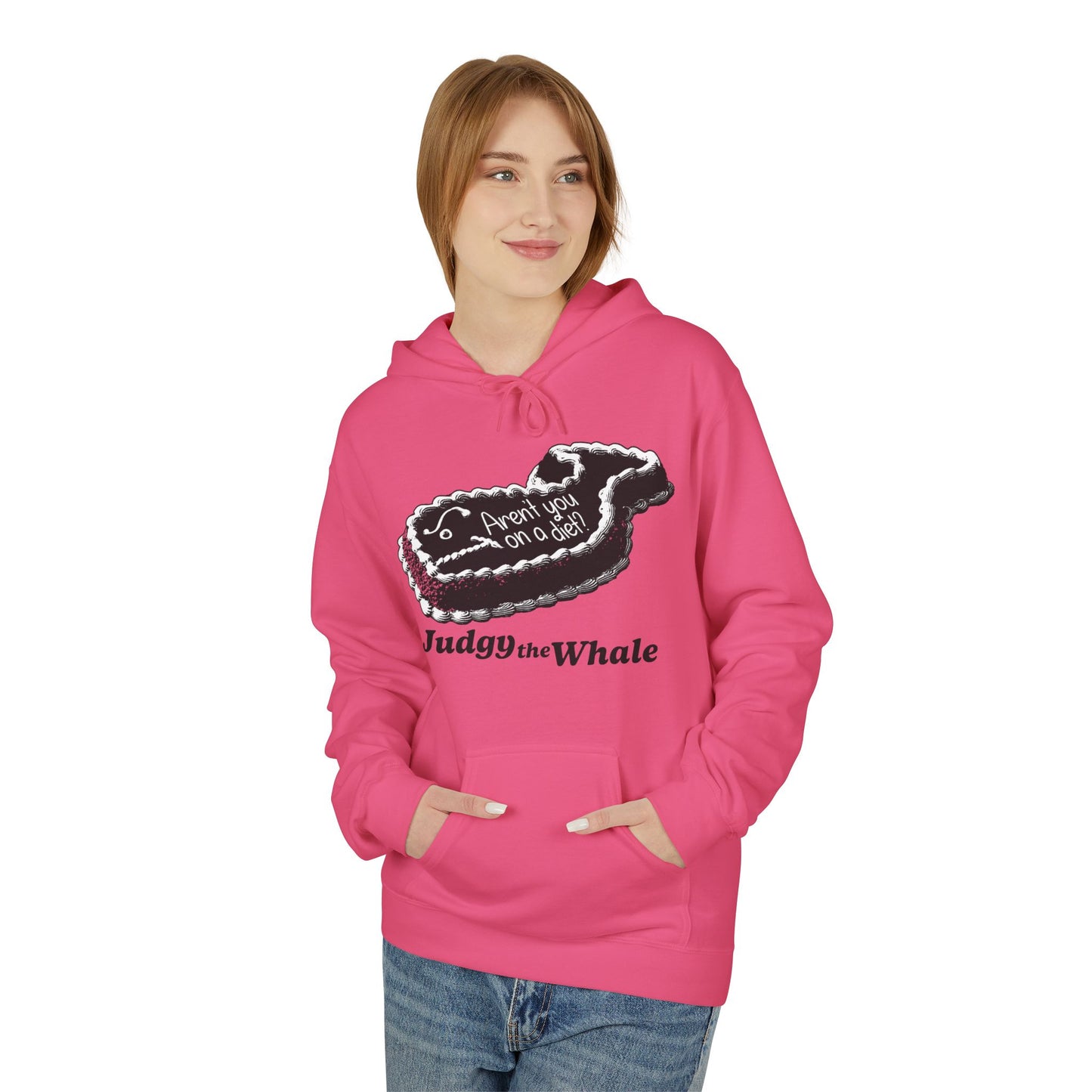 Judgy the Whale pullover hoodie