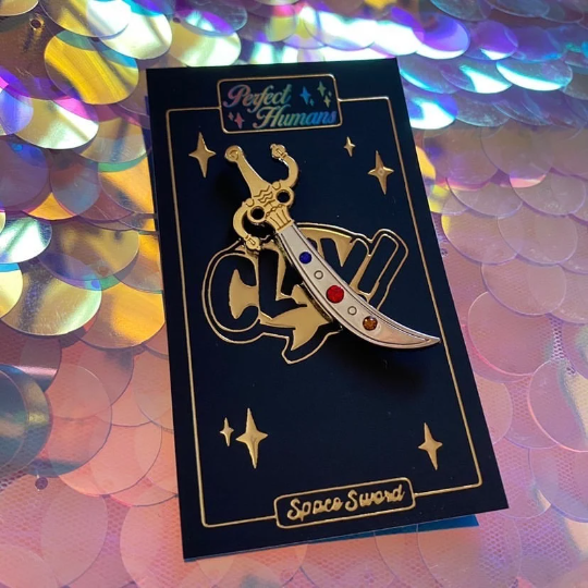 Sailor Uranus Space Sword 2" dual metal die-struck pin