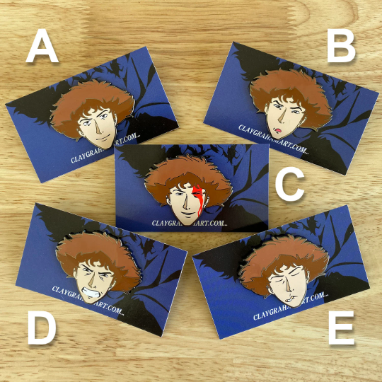 Space Cowboy Faces 1.75"-2" hard enamel pins