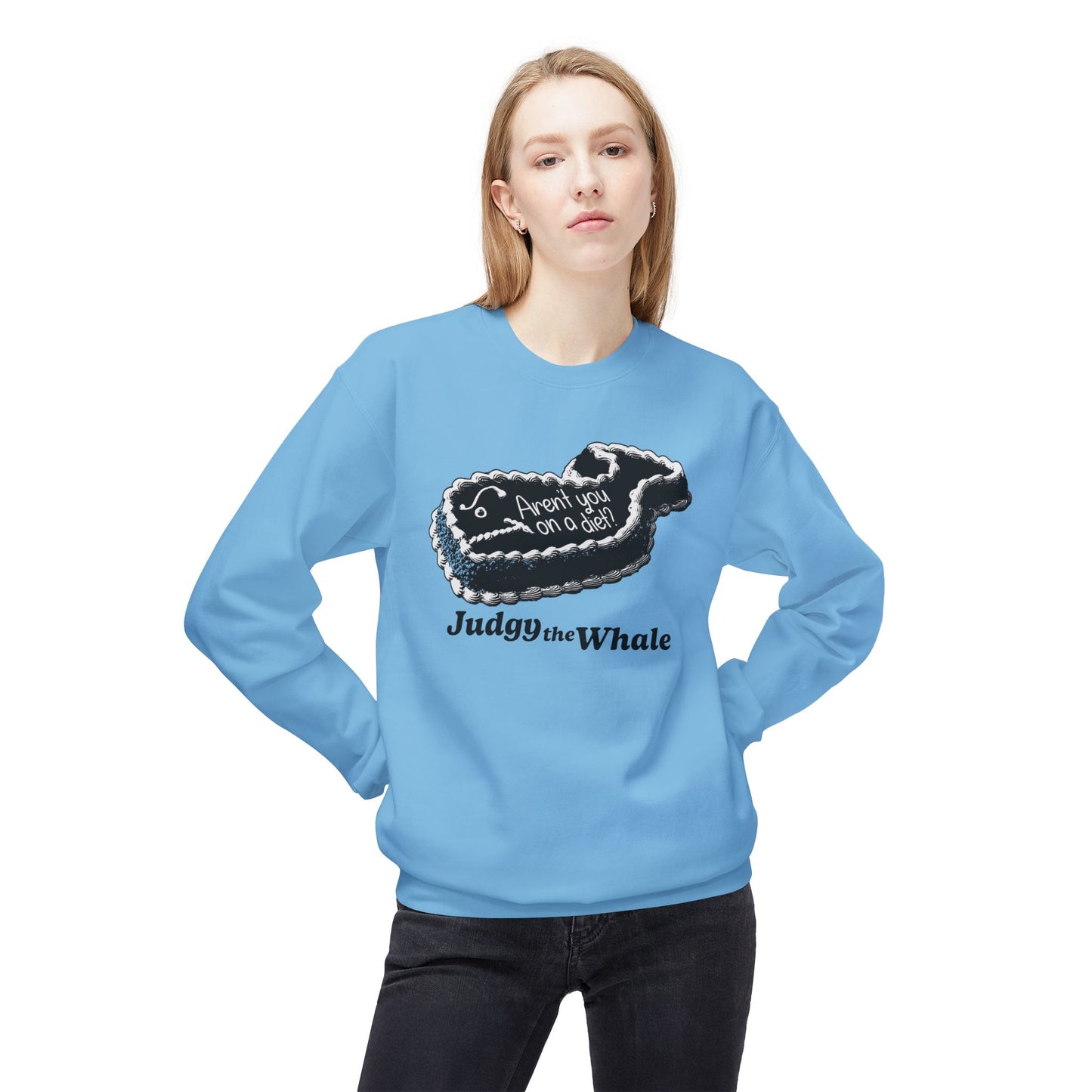 Judgy the Whale crewneck sweatshirt