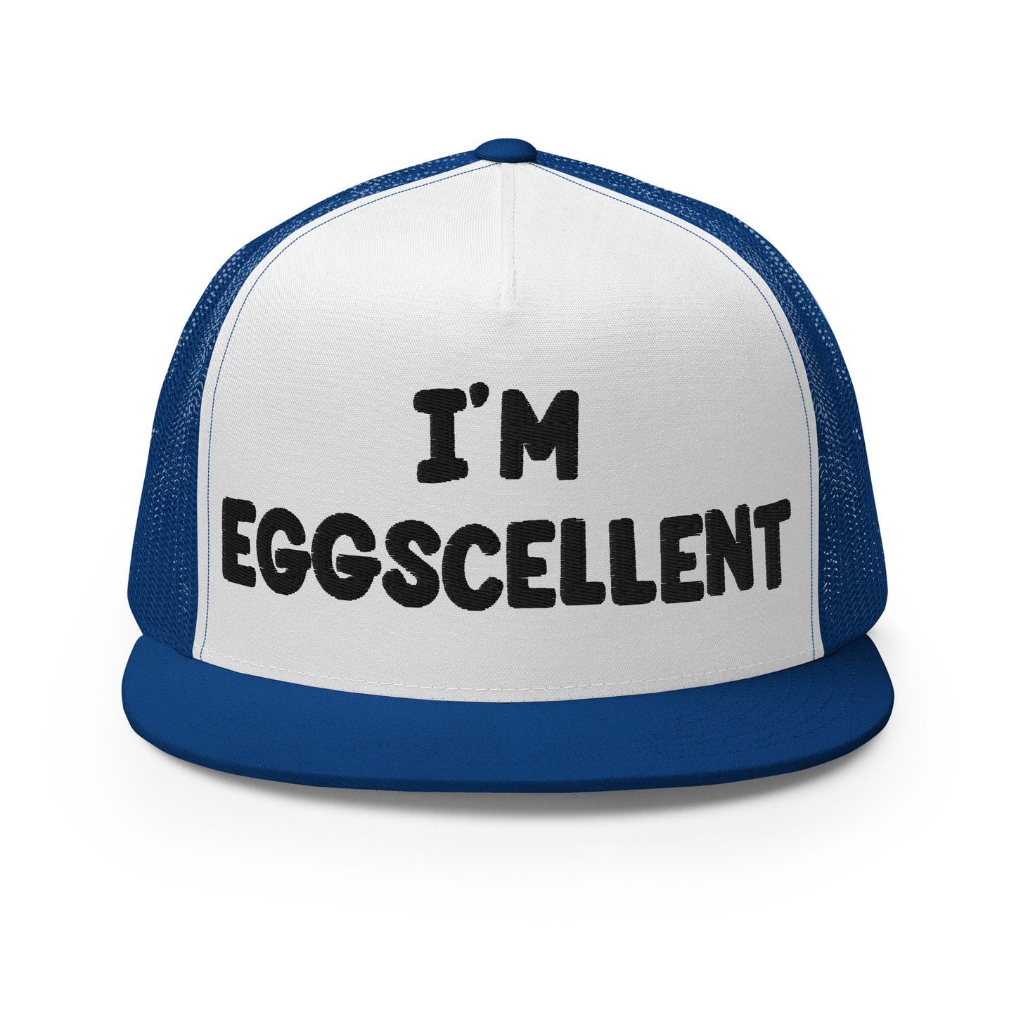 I'm Eggscellent trucker hat