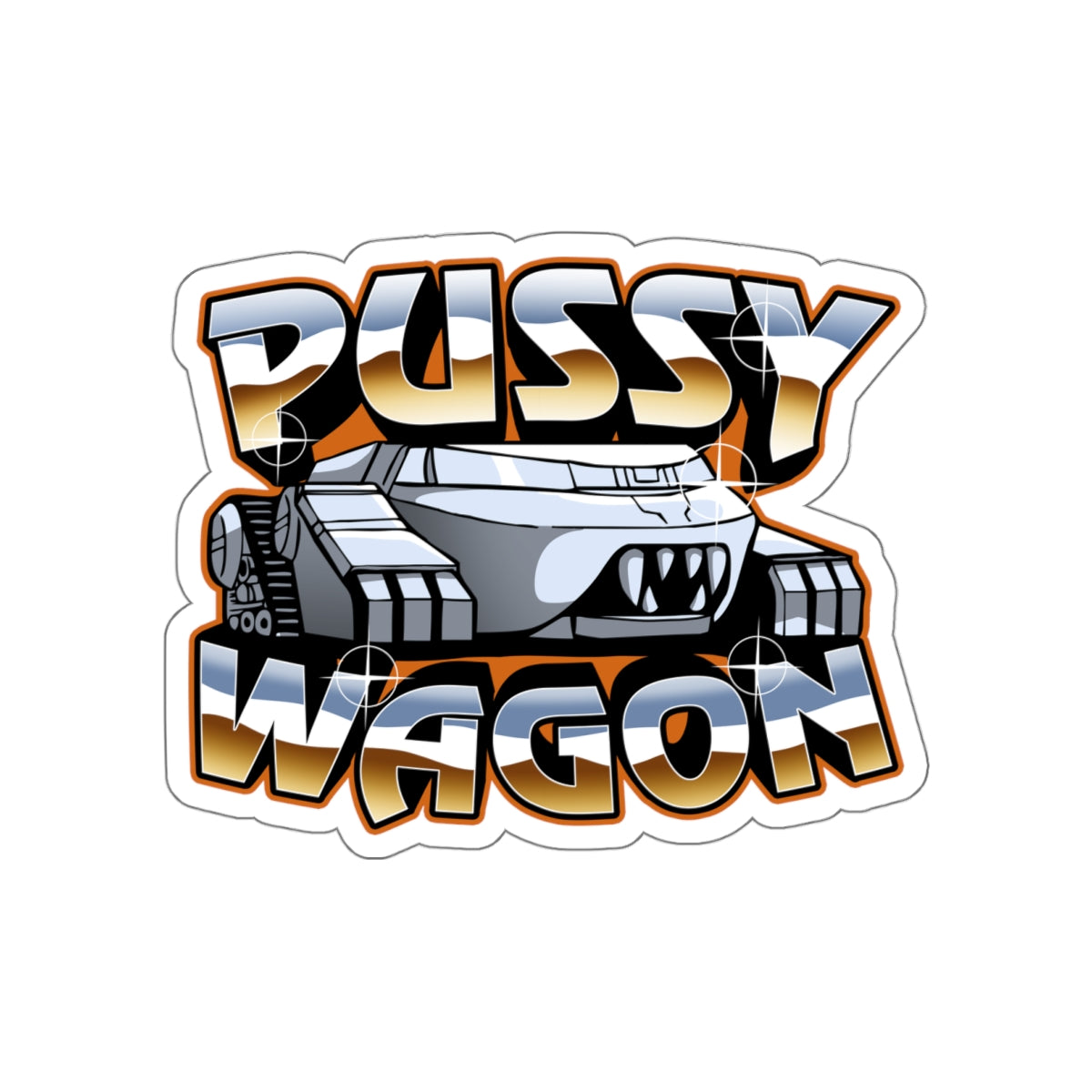 Pussy Wagon vinyl sticker