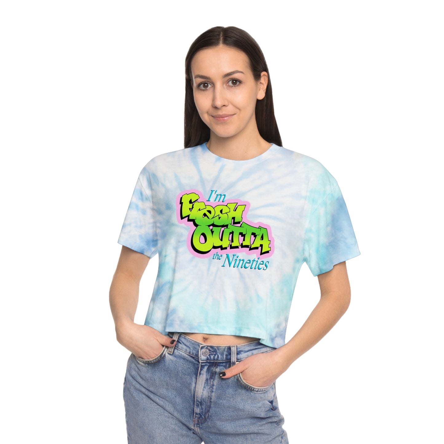 Fresh Outta the Nineties tie-dye crop t-shirt