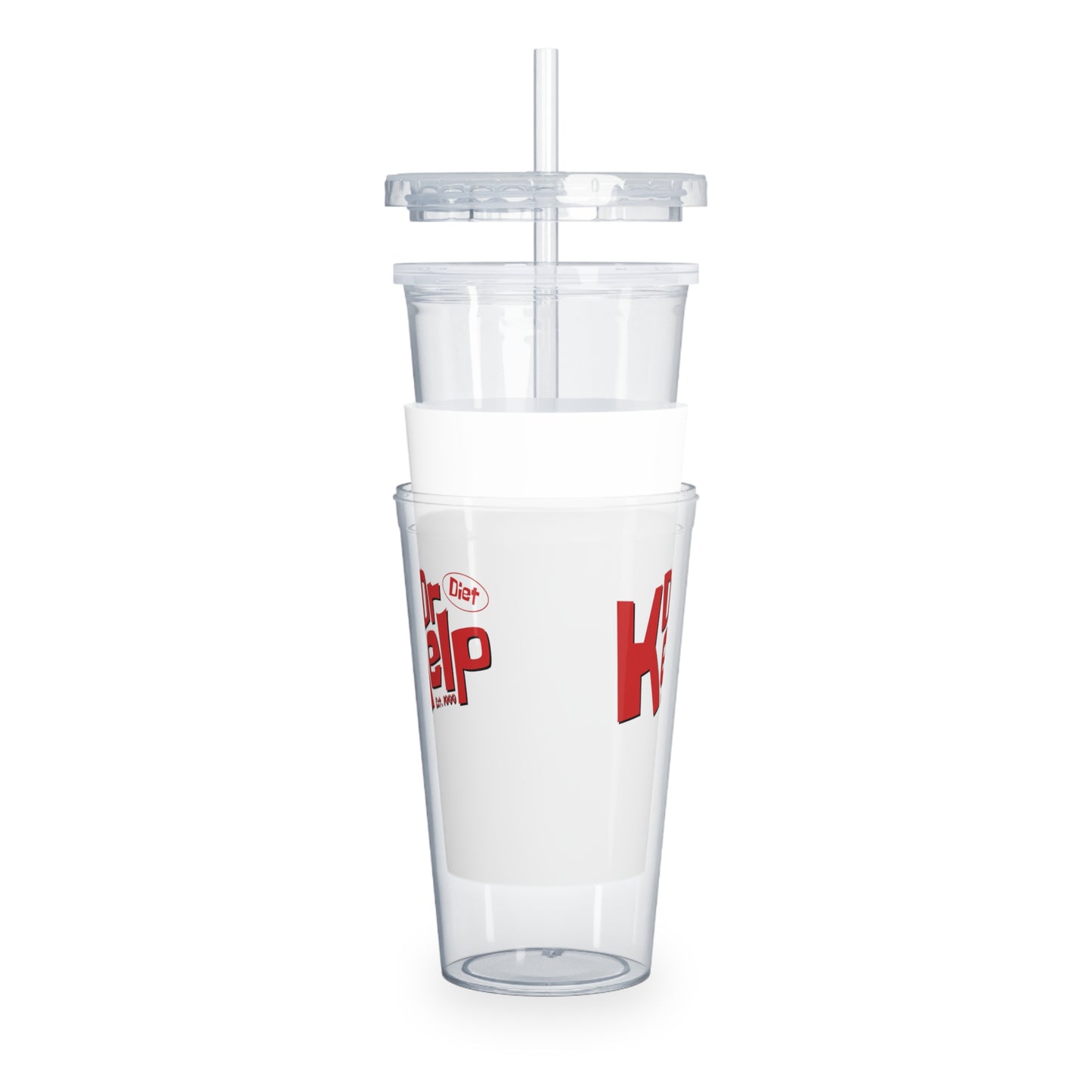 Diet Dr. Kelp plastic tumbler w/ straw