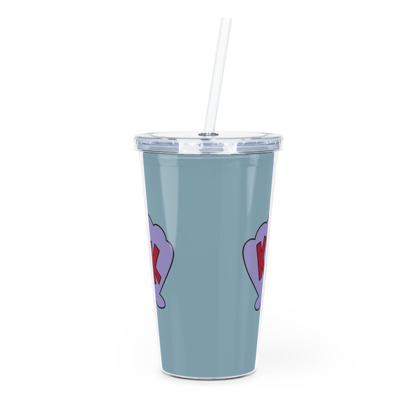 KK Drink plastic tumbler w/ straw