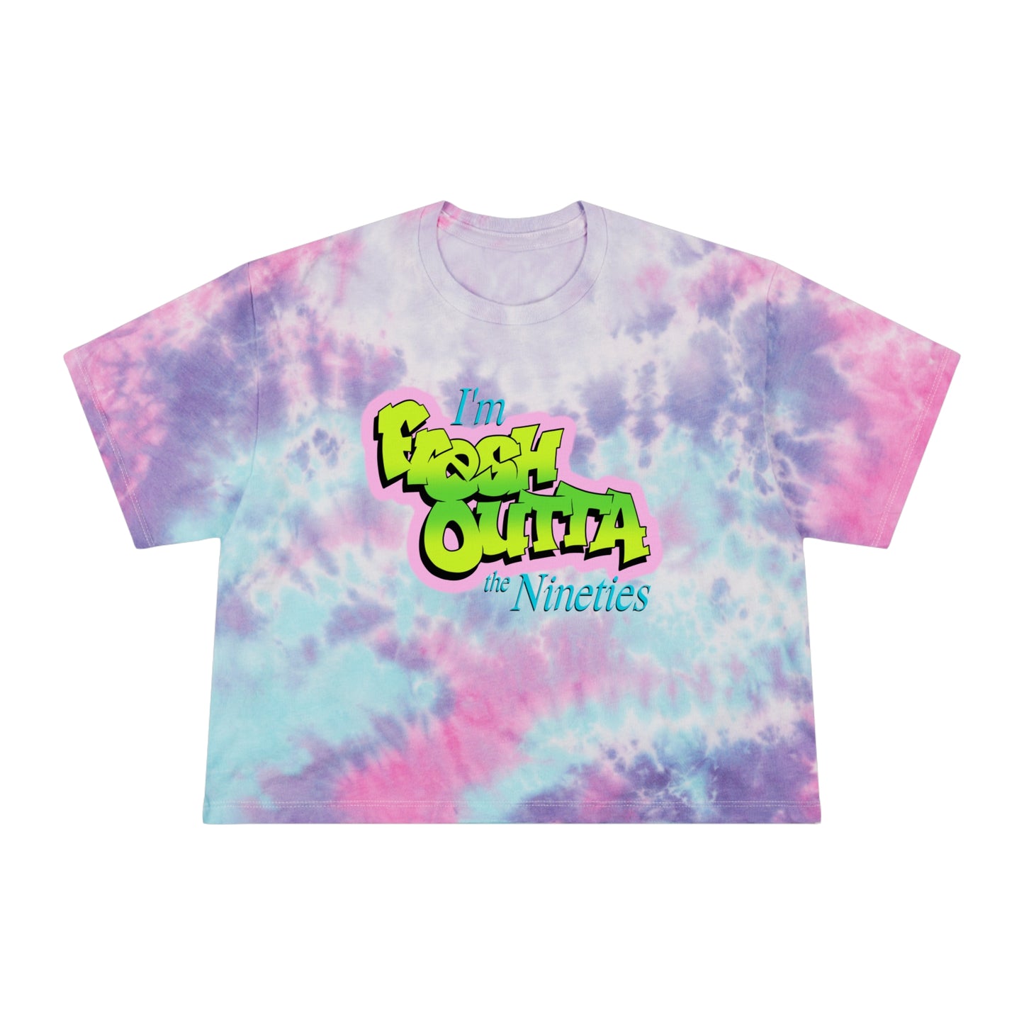 Fresh Outta the Nineties tie-dye crop t-shirt