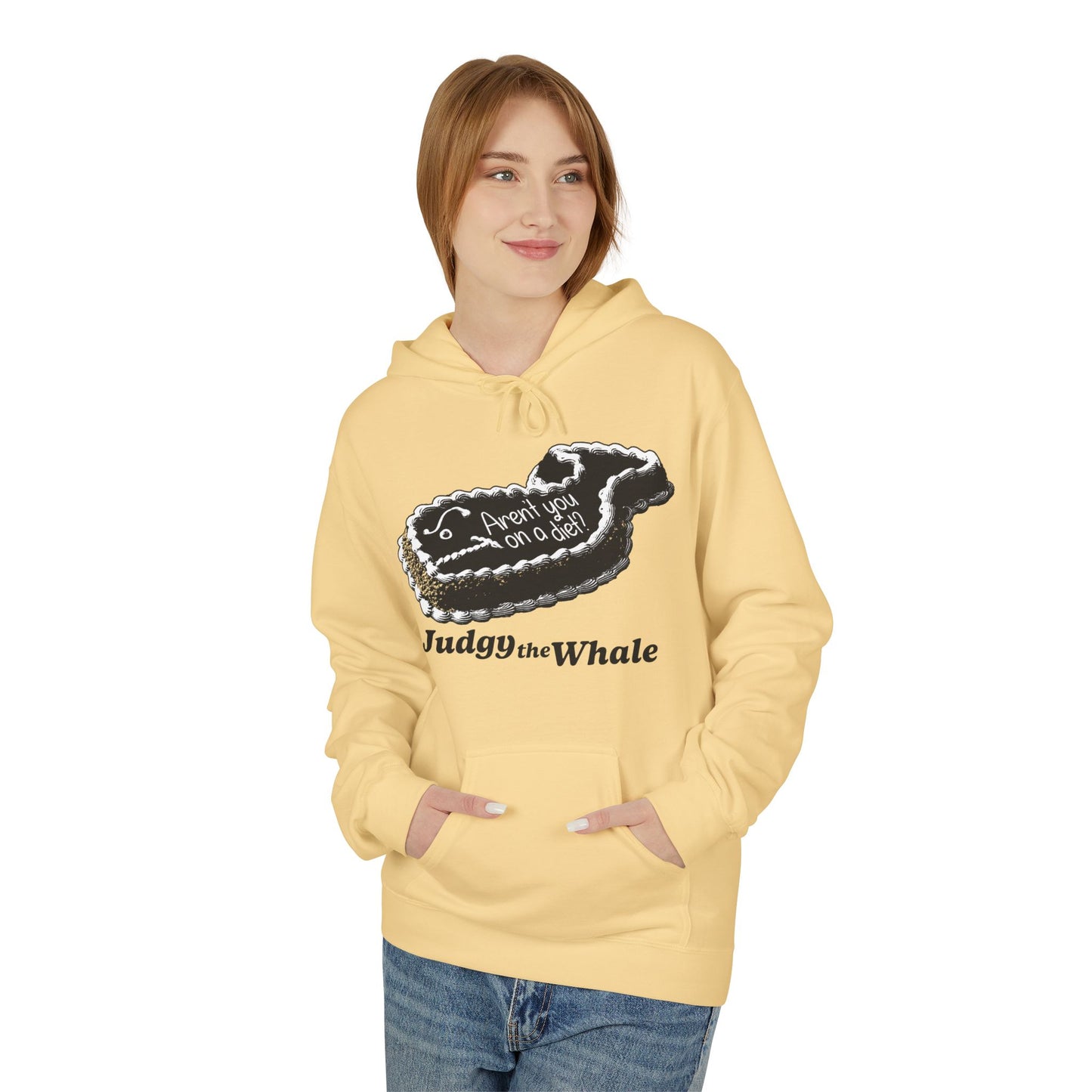 Judgy the Whale pullover hoodie