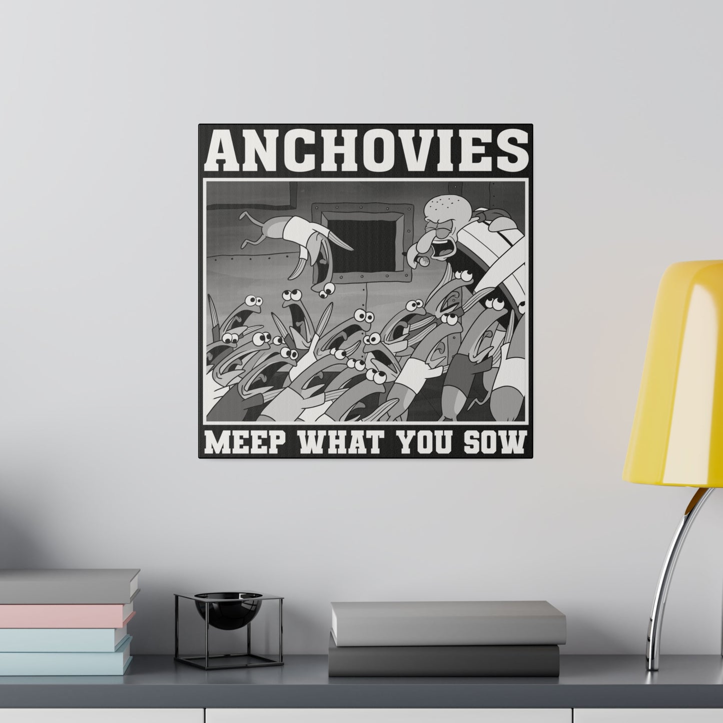 Anchovies Hardcore canvas print