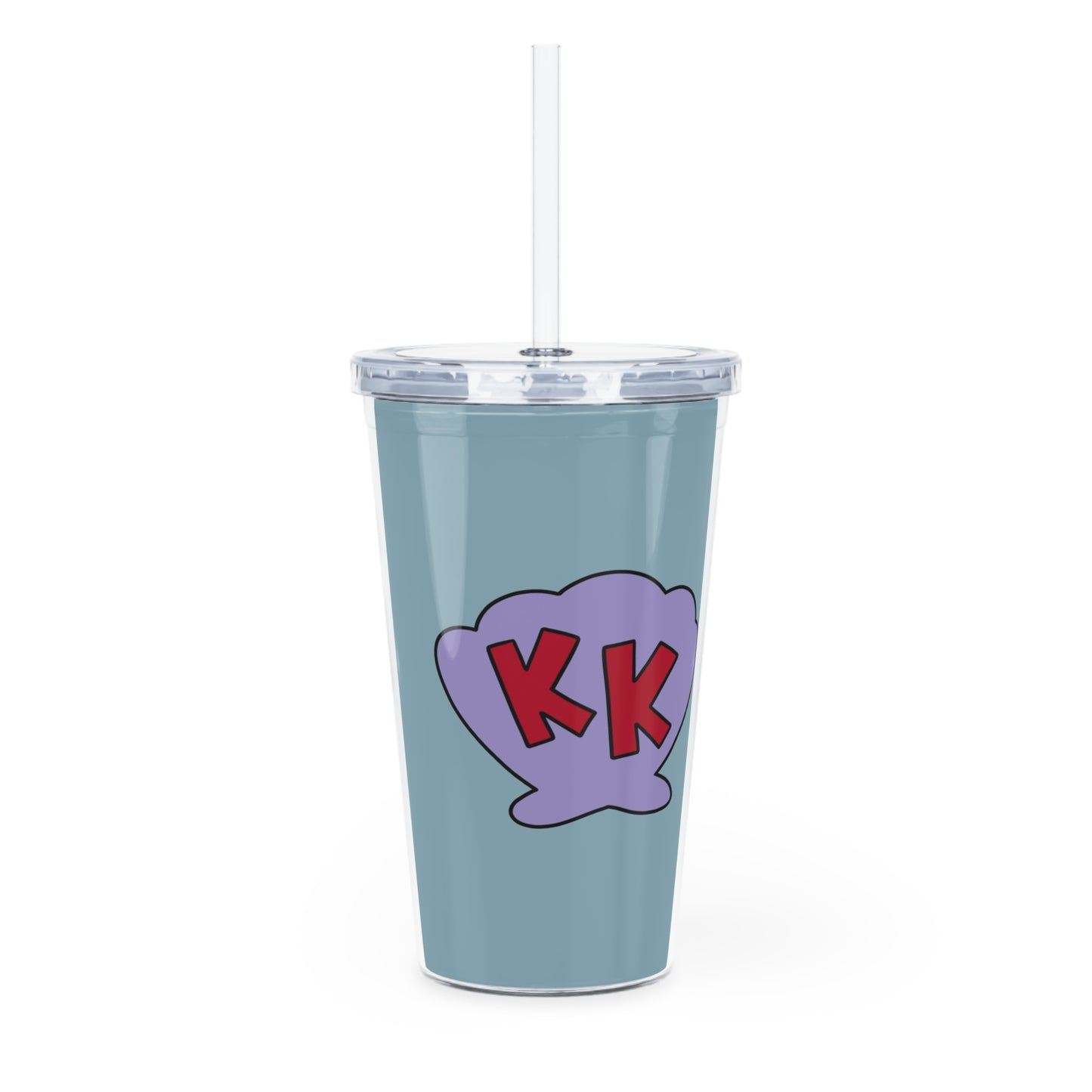 KK Drink plastic tumbler w/ straw