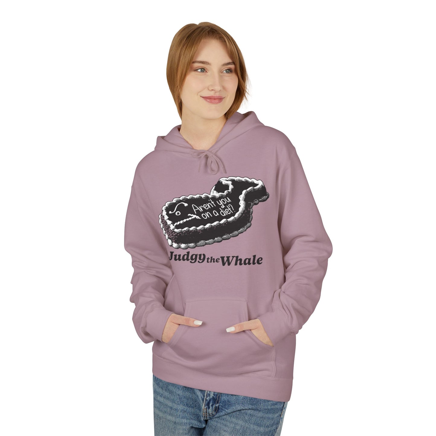 Judgy the Whale pullover hoodie