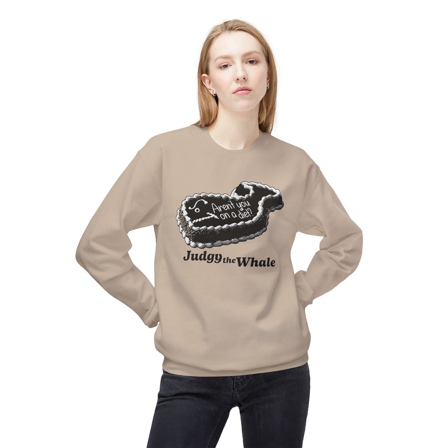 Judgy the Whale crewneck sweatshirt