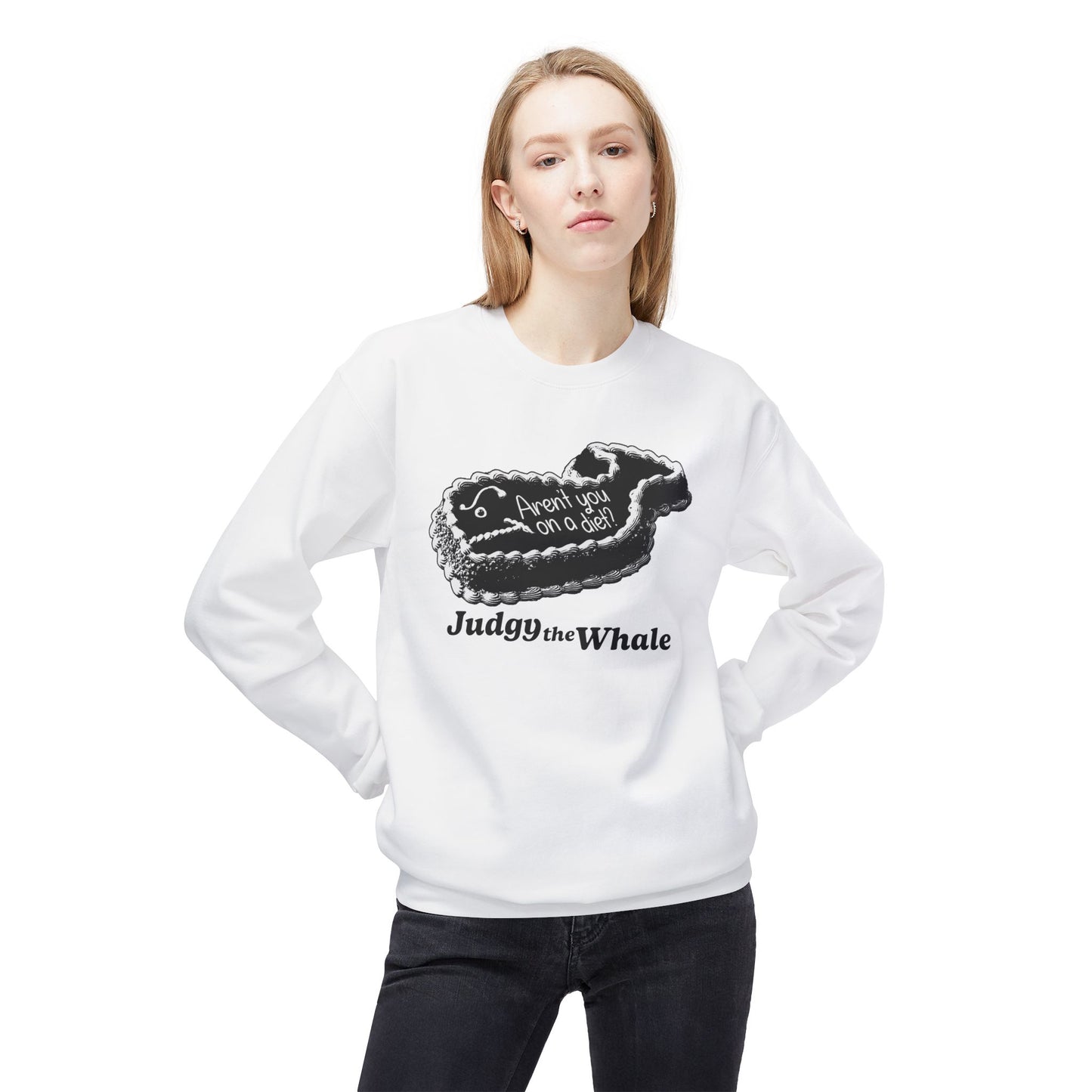 Judgy the Whale crewneck sweatshirt