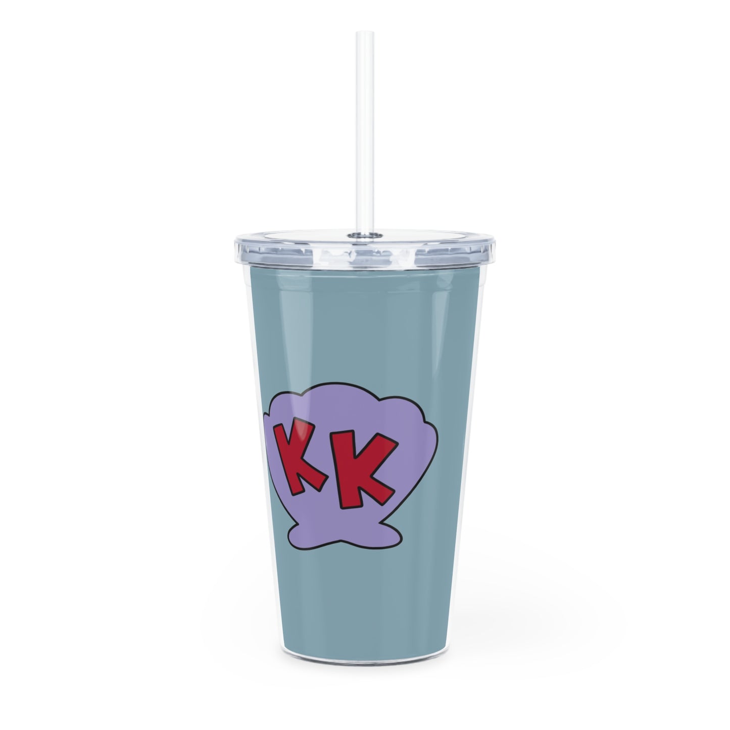 KK Drink plastic tumbler w/ straw