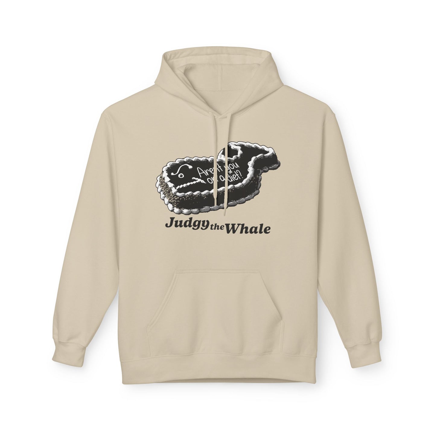 Judgy the Whale pullover hoodie