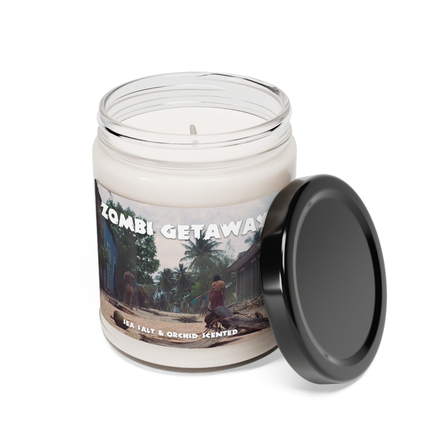 Zombi Getaway SEA SALT & ORCHID scented soy wax candle