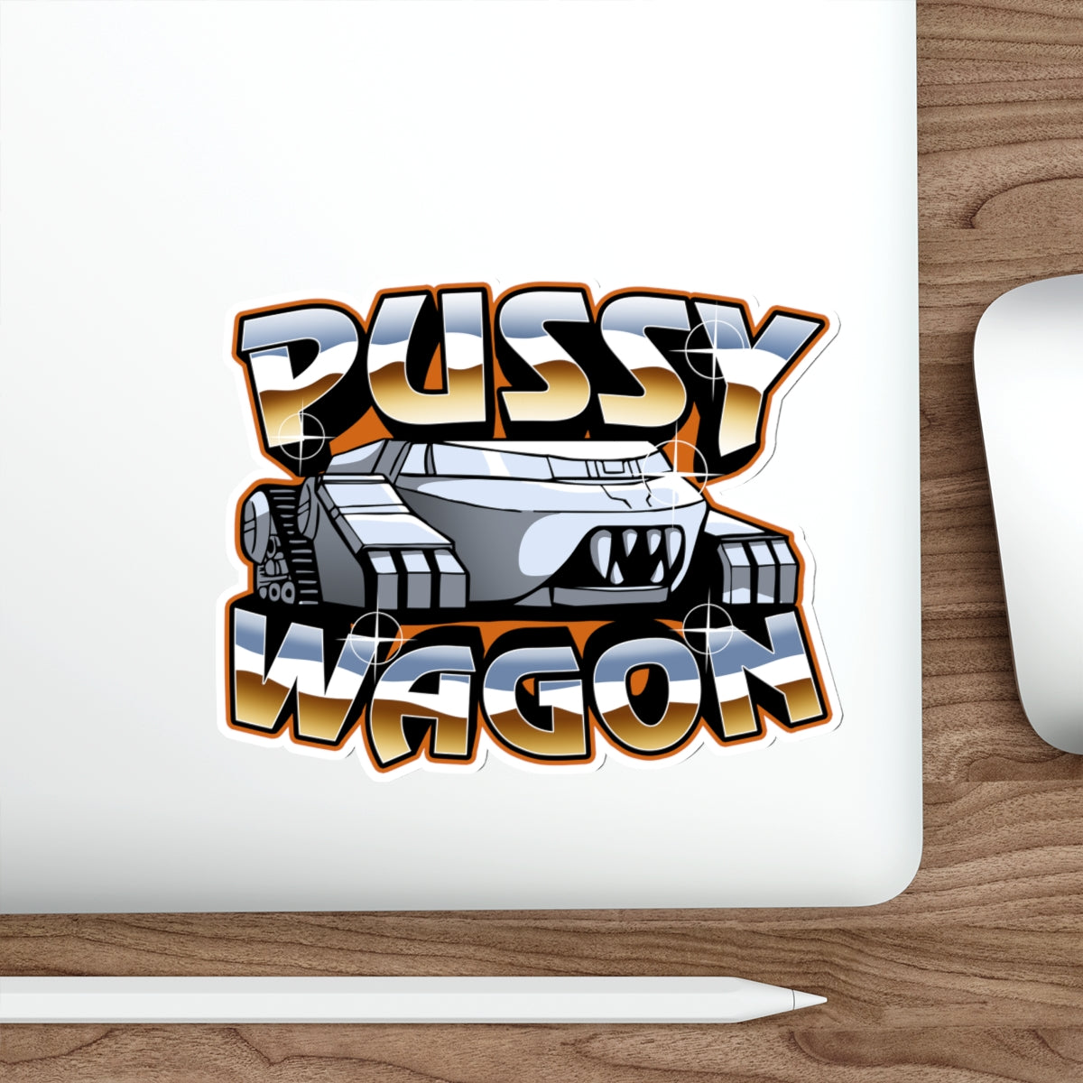 Pussy Wagon vinyl sticker