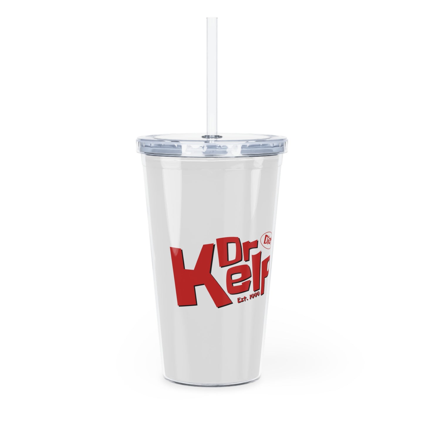 Diet Dr. Kelp plastic tumbler w/ straw