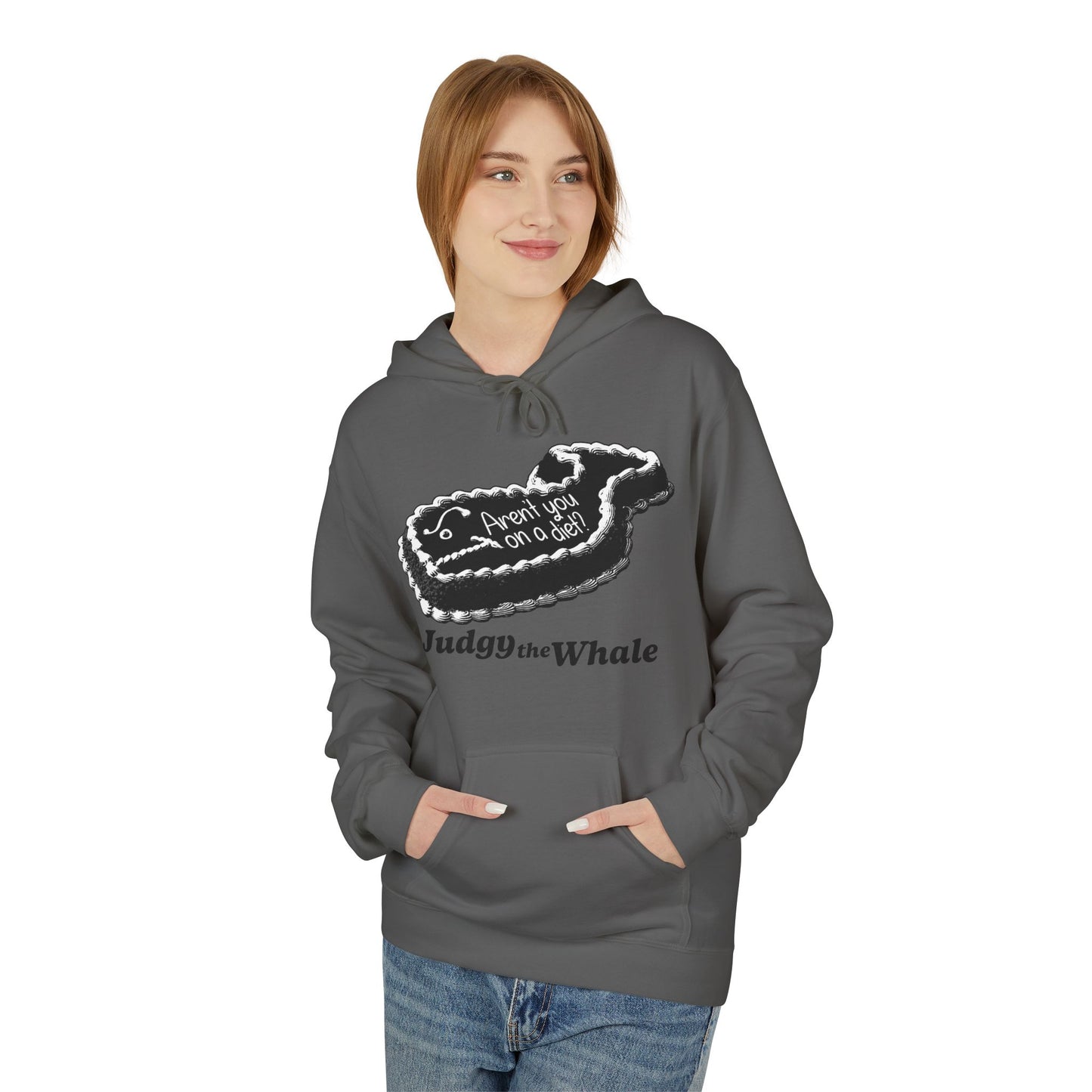 Judgy the Whale pullover hoodie