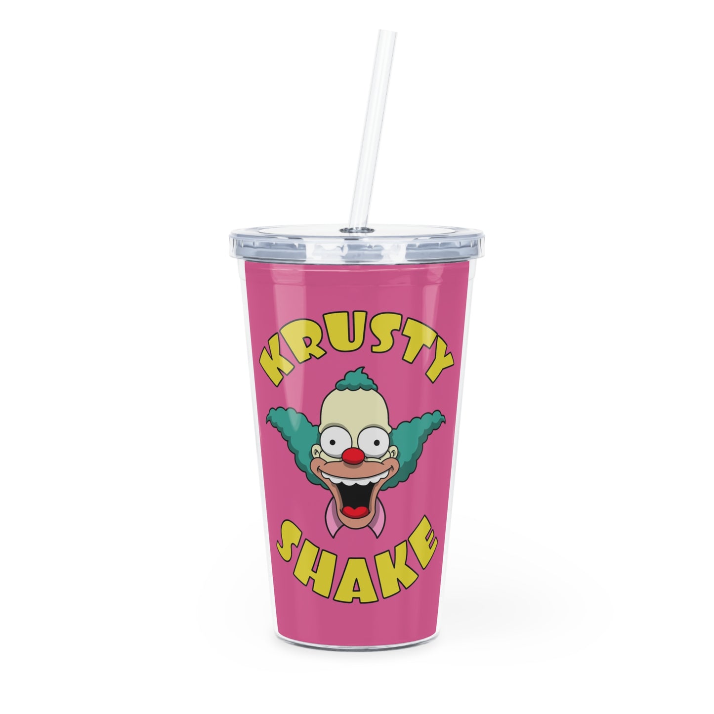 Krusty Shake plastic tumbler w/ straw