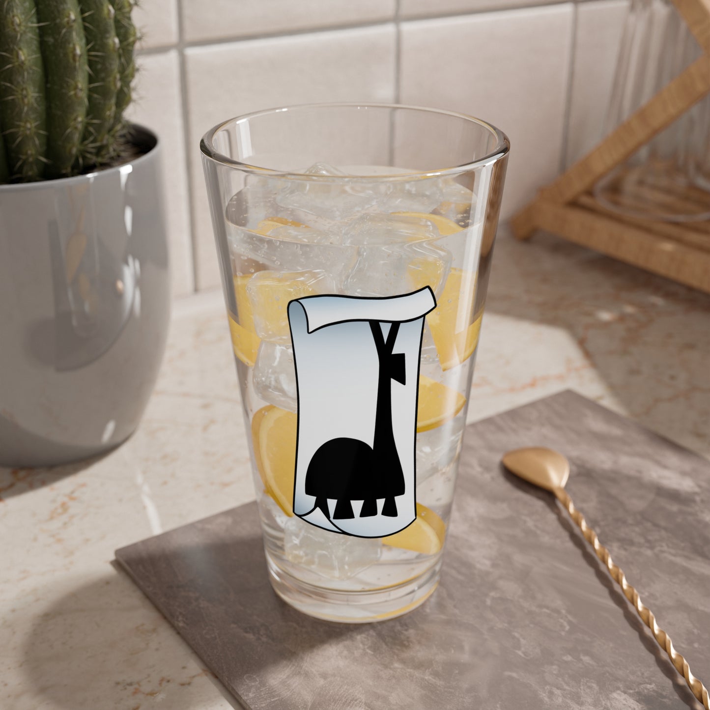 Extract of Llama pint glass